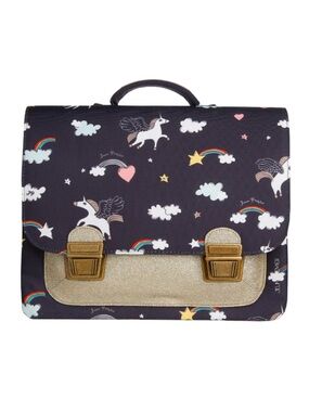 Premier Kids Unicorn Satchel in Navy, Gold and Pink